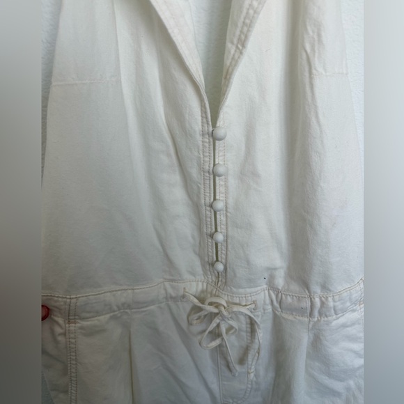 NWT We The Free Dion Wide Leg Halter Overalls Boho ivory Medium - Picture 4 of 6